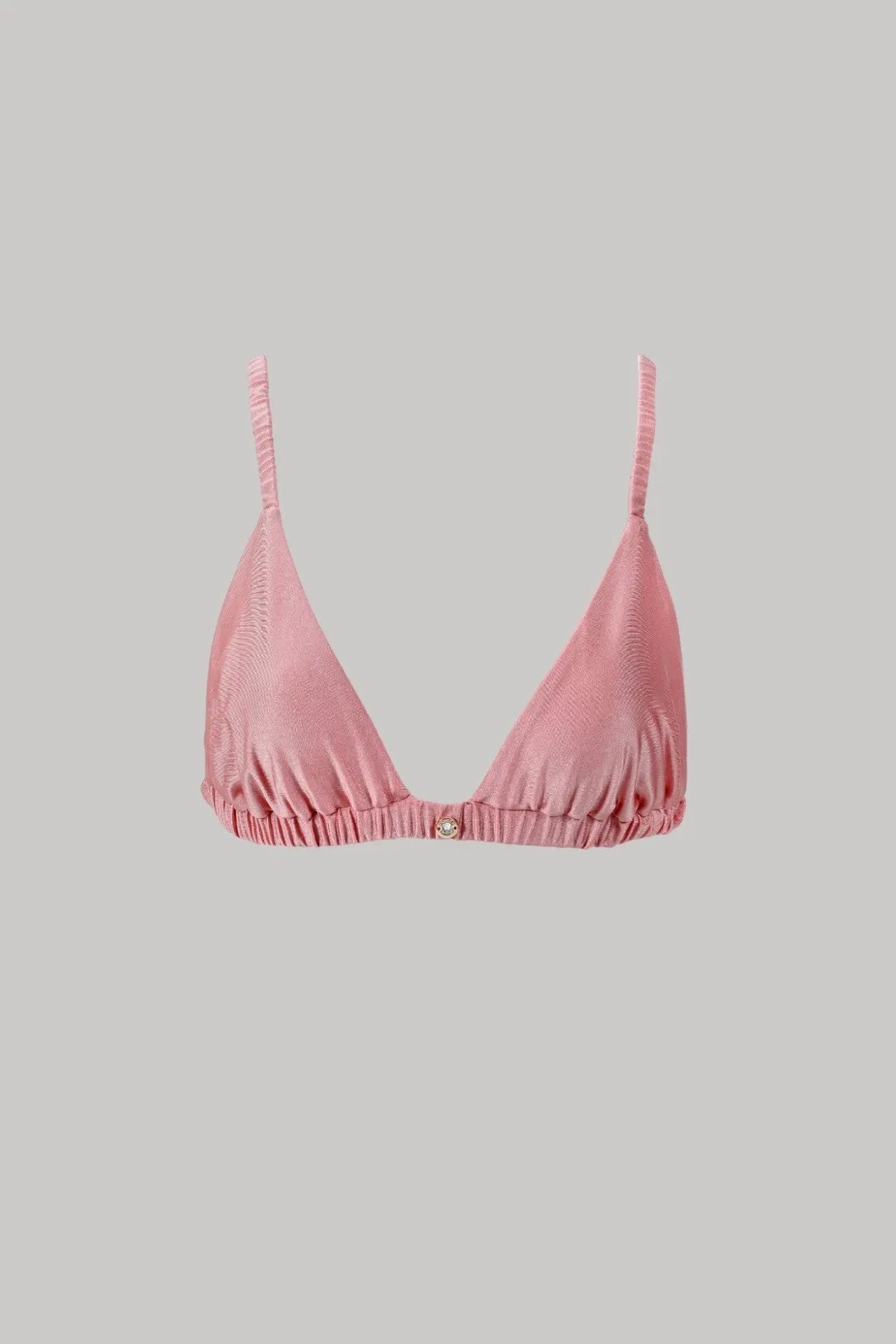 Yasmin Triangle Bikini Top in Pink Musk - Love Salve